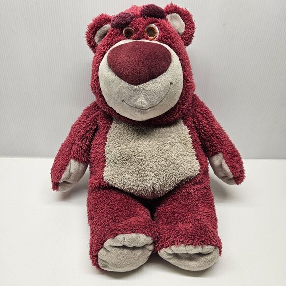 Disney Store Authentic Lotso Bear 15 Inch Strawberry Scented Plush Toy Story 3 - Picture 1 of 4
